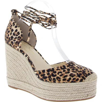 Jessica Simpson Weyla Womens Printed Manmade Espadrilles In White