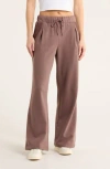 Jessica Simpson Wide Leg Cotton Blend Pants In Neutral