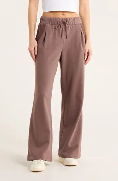 Jessica Simpson Wide Leg Cotton Blend Pants In Neutral