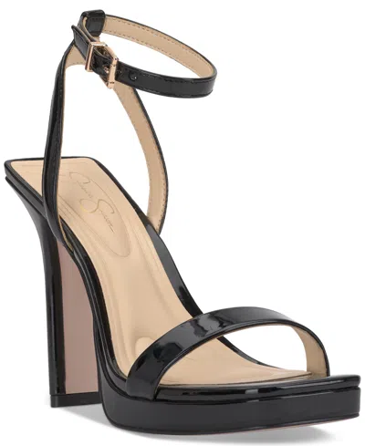 Jessica Simpson Adonia Two-piece Platform Dress Sandals In Black