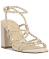 Jessica Simpson Women's Azimma Block-heel Strappy Rope Sandals In Soft Ivory