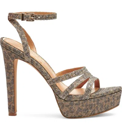 Jessica Simpson Women's Balina Platform High Heels Sandals In Gold Multi