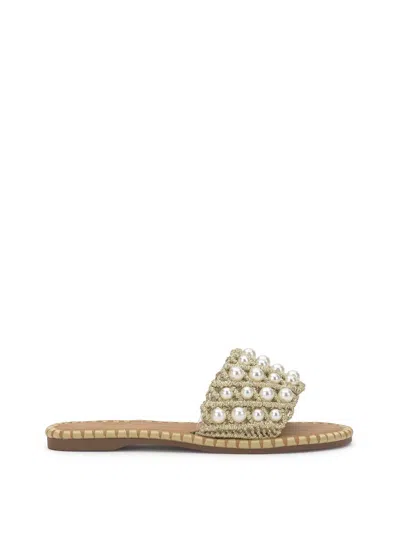 Jessica Simpson Women's Brennara Flat Sandal In Soft Gold In Multi