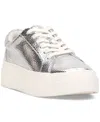 Jessica Simpson Caitrona 2 Platform Sneaker In Silver Faux Leather