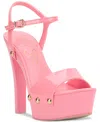 Jessica Simpson Calenta Ankle Strap Platform Sandal In Light Pink Patent