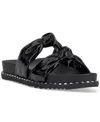 Jessica Simpson Caralyna Platform Slide Sandal In Black Crinkle Patent
