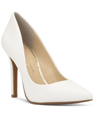 Jessica Simpson Women's Cassani Pointed-toe Pumps In Bright White