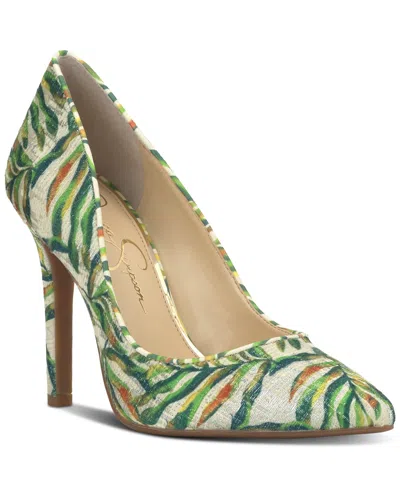Jessica Simpson Women's Cassani Pointed-toe Pumps In Green Multi Jungle