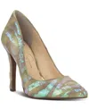 Jessica Simpson Women's Cassani Pointed-toe Pumps In Peridot Tan Zebra Sequin
