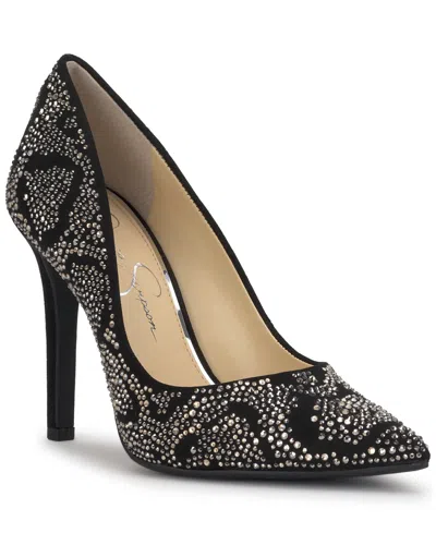 Jessica Simpson Women's Cassani Rhinestone Pointed-toe Pumps In Black