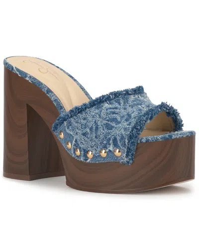 Jessica Simpson Women's Cezia Wooden Platform Sandals In Multi