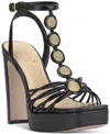 Jessica Simpson Colero Ankle Strap Platform Sandal In Black Lizard