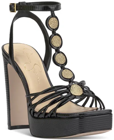 JESSICA SIMPSON WOMEN'S COLERO COIN STRAPPY PLATFORM SANDALS