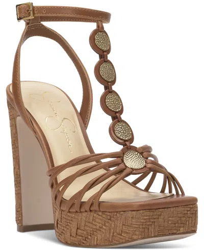JESSICA SIMPSON WOMEN'S COLERO COIN STRAPPY PLATFORM SANDALS