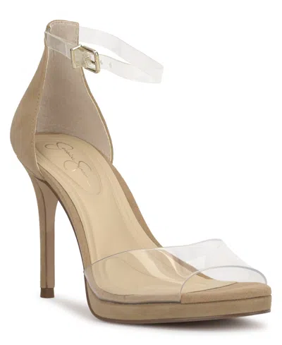 Jessica Simpson Women's Daisile Ankle Strap Heeled Sandals In Gold