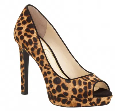 Jessica Simpson Women's Dalyn Peep-toe Platform Pumps In Leopard In Multi