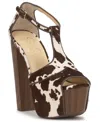 Jessica Simpson Dany Ankle Strap Peep Toe Platform Sandal In Brown