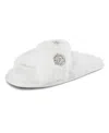 Jessica Simpson Women's Embellished Cross Band Slide Slippers In Ivory