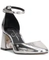 Jessica Simpson Fulian 2 Womens Patent Metallic Ankle Strap In Silver Mirror Metallic