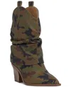 Jessica Simpson Gemorra Pointed Toe Bootie In Forest Camo Rhinestone