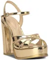 Jessica Simpson Giddings Platform Sandal In Gold Metallic