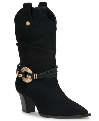 Jessica Simpson Women's Hanie Western Slouch Booties In Multi