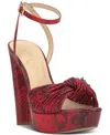 Jessica Simpson Immie Platform Sandal In Red Muse Snake Multi