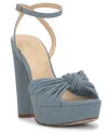 Jessica Simpson Immie Platform Sandal In Silver Metallic