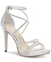 JESSICA SIMPSON WOMEN'S JAEYA STRAPPY RHINSTONE HIGH-HEEL EVENING SANDALS