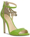 Jessica Simpson Women's Jetser Embellished Chain Dress Sandals In Lizard Green