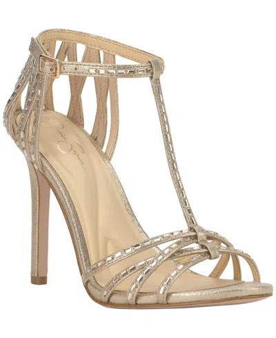 JESSICA SIMPSON WOMEN'S JIVIRA RHINESTONE STRAPPY STILETTO SANDALS