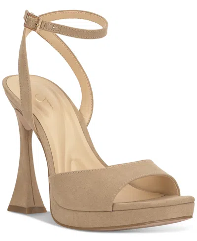 Jessica Simpson Women's Jixte Two-piece Dress Sandals In Brown