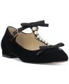 Jessica Simpson Jolliya T-strap Flat In Black Suede