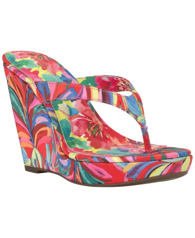 JESSICA SIMPSON WOMEN'S JYSETA THONG WEDGE SANDALS