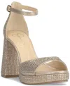 Jessica Simpson Kaliah Ankle Strap Platform Sandal In Champagne Shimmer
