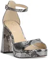 Jessica Simpson Kaliah Ankle Strap Platform Sandal In Chrome Snake