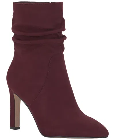 Jessica Simpson Women's Komeona Blade-heel Slouch Booties In Cherry Mahogany
