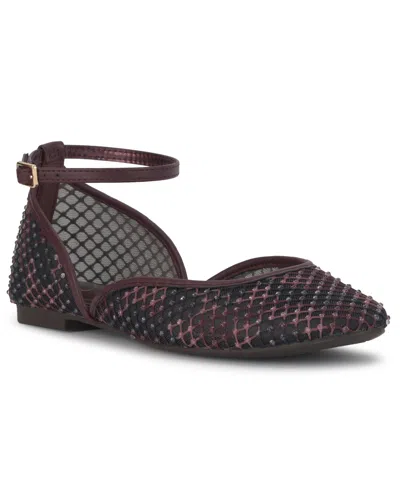 Jessica Simpson Women's Laelli Mesh Ballet Flats In Burgundy