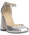 Jessica Simpson 0707js0240 Womens Adjustable Manmade Ankle Strap In Silver Metallic