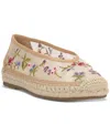 Jessica Simpson Women's Lucciea Mesh Espadrille Flats In Praline Floral Mesh