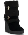 Jessica Simpson Women's Meztyn Cozy Wedge Booties In Black