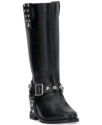 JESSICA SIMPSON WOMEN'S MILLEY STUDDED HARNESS MOTO BOOTS