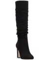 Jessica Simpson Minerva Womens Faux Suede Tall Knee-high Boots In Black Suede
