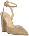 Jessica Simpson Nazela Pointed Toe Ankle Strap Pump In Neutral
