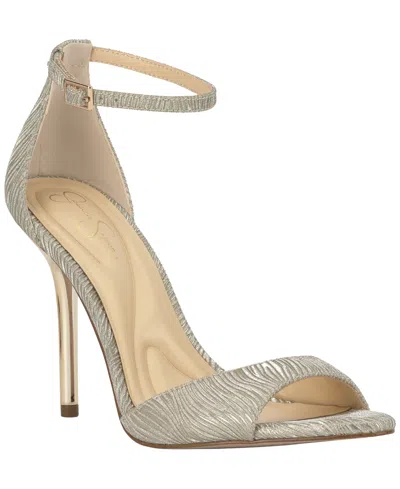 Jessica Simpson Women's Nelira Almond Toe Stiletto Sandals In Silver