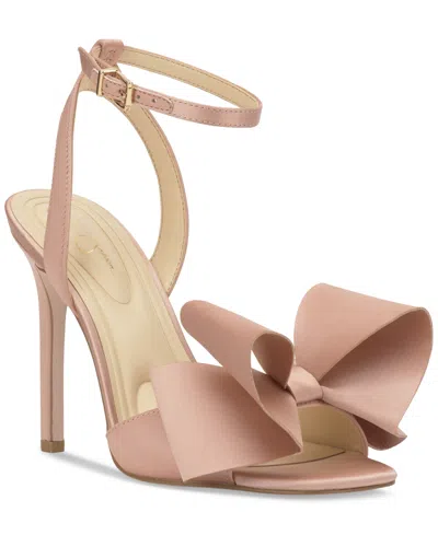 Jessica Simpson Women's Olivine Bow High-heel Stiletto Dress Sandals In Pink