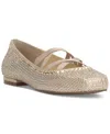 Jessica Simpson Otessa Mary Jane Flat In Champagne,gold Rhinestone