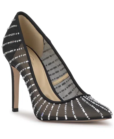 JESSICA SIMPSON WOMEN'S PIVIANO RHINESTONE MESH PUMPS