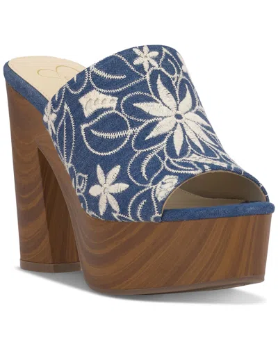 JESSICA SIMPSON WOMEN'S SHELBIE BLOCK HEEL PLATFORM MULES