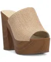 Jessica Simpson Shelbie Platform Slide Sandal In Natural Raffia
